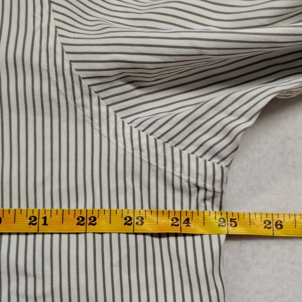 Polo Ralph Lauren Mens XL Striped Button Down Shirt Grey White Flap Pocket RPL